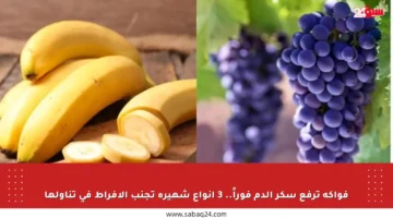 فواكه ترفع سكر الدم فوراً.. 3 أنواع شهيرة تجنب الإفراط في تناولها